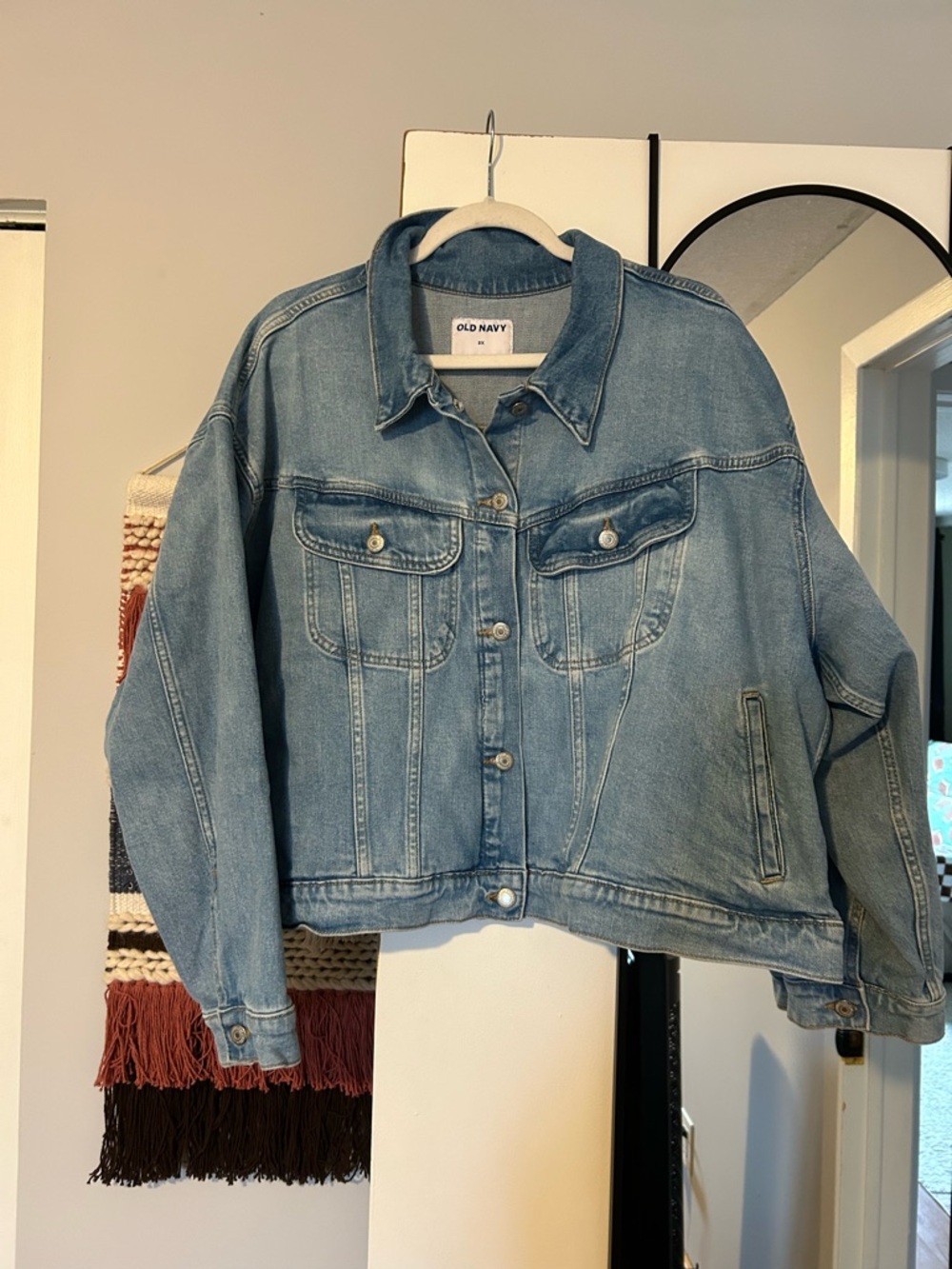 Old Navy Light Wash Blue Denim Trucker Jacket - Women's